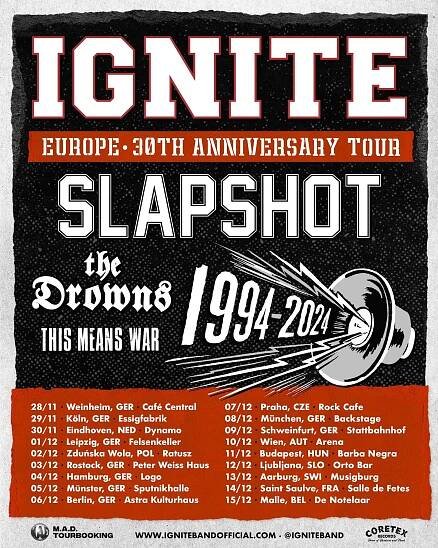 Ignite & Slapshot - Europe 30th anniversry Tour 2024 - Vídeň | darkzin.cz