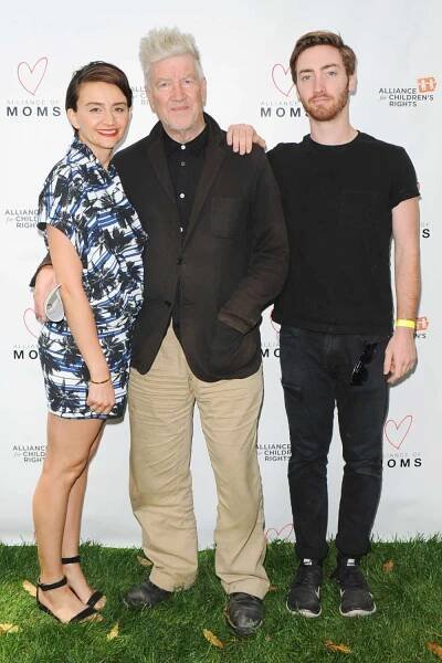Actress Emily Lynch, director David Lynch and son Riley Lynch attend Alliance Of Moms Giant Playdate on May 9, 2015, in Los Angeles.
