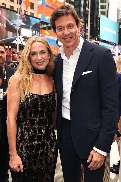 Kerry Condon and Toto Wolff at a premiere.