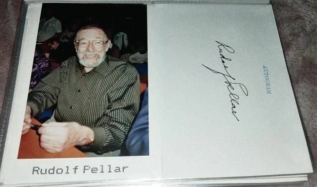Rudolf Pellar. Autogram. Zpěváci  - Ostatní sběratelské předměty