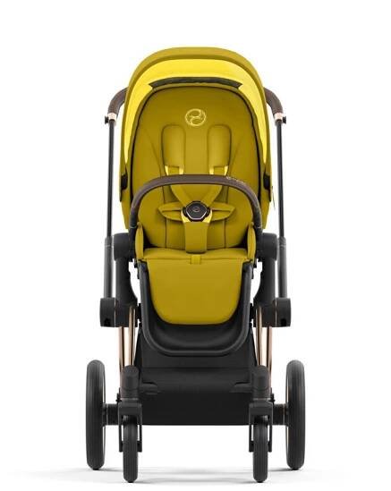CYBEX Kočárek Priam 4.0 Rosegold, seat pack, lux carry cot Mustard Yellow | feedo.cz
