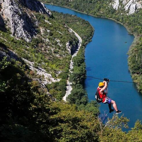 Omiš: Kaňon Cetina: 3hodinový zážitek na zipline