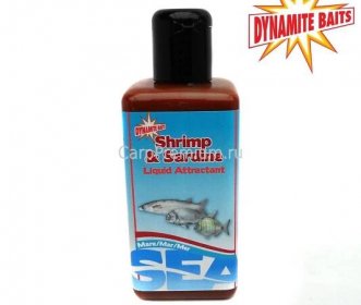 Аттрактант Креветка и Сарди�на Dynamite Baits (Динамит Бейтс) - Liquid Sea Shrimp & Sardine, 250 мл