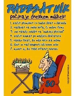 Zábavné předměty - Certifikát Padesátník