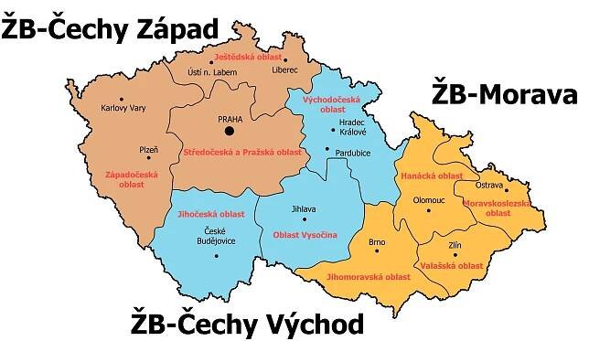 Novinka od 2018: ŽB-Čechy Západ, ŽB-Čechy Východ