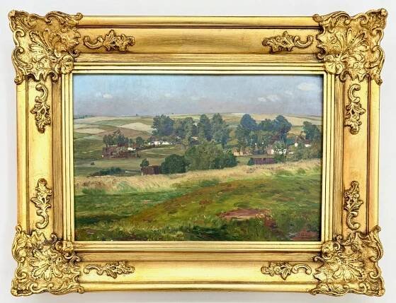 František Kaván (1866 - 1941) - Krajina s dedinou
