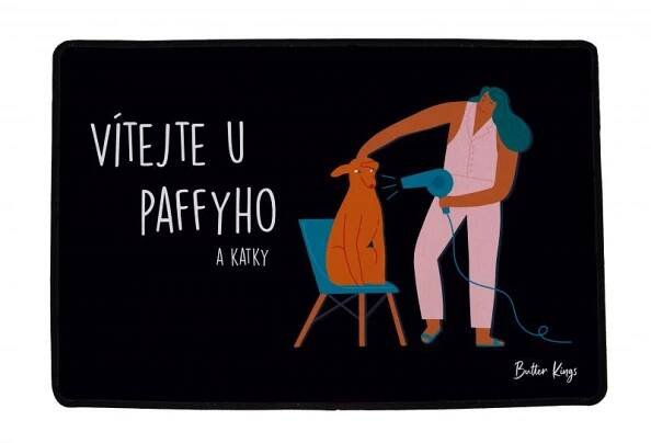 Rohožka s personalizací vítejte u pejska a jeho paničky, 60x40cm