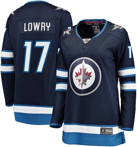 Women's Winnipeg Jets Adam Lowry Fanatics Navy Breakaway Jersey
