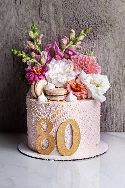 80th birthday cake