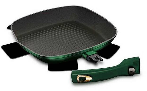 BERLINGERHAUS Pánev grilovací s odnímatelnou rukojetí 28 cm Emerald Collection