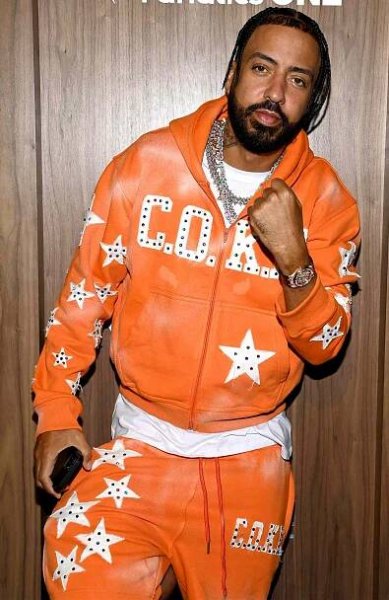French Montana walks the blue carpet at JAY-Z's Iconic The 40/40 Club in partnership with Fanatics Sportsbook at the center of Fanatics Fest NYC