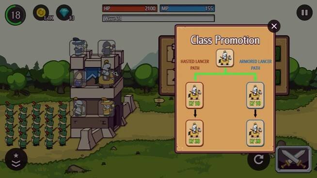 Castle Defender Saga Game Class Promotion Screenshot.