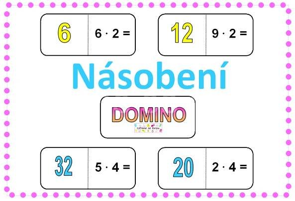 Násobení - domino - zaoblené