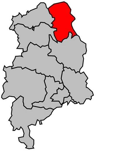 Kanton na mapě arrondissementu Figeac