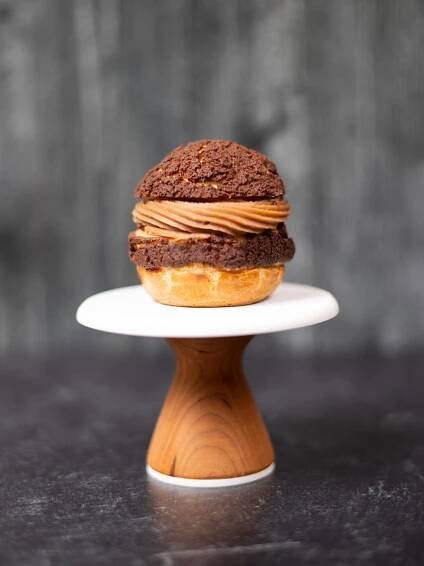 Chocolate-Hazelnut Choux au Craquelin