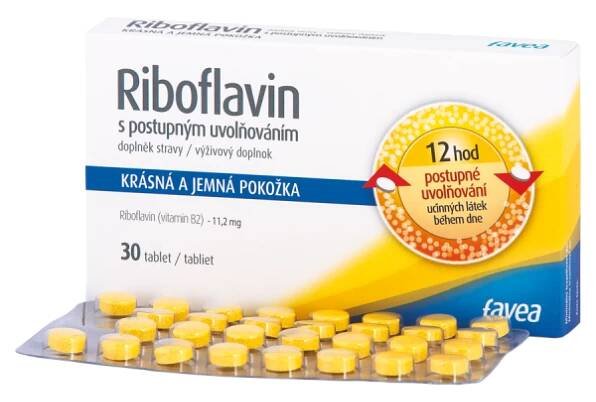 FAVEA Riboflavin s postupným uvolňováním, 30 tbl.