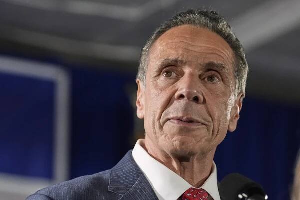 Mayoral candidate Andrew Cuomo speaks to supporters during a Democratic primary watch party, Tuesday, June 24, 2025, in New York. (AP Photo/Yuki Iwamura)