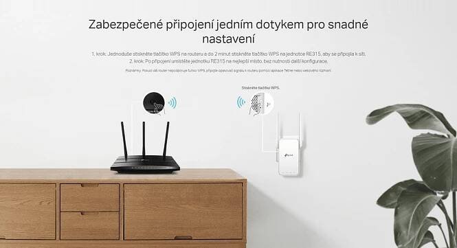 TP-Link RE315 / AC1200 Wi-Fi Mesh extender / 2.4GHz 300Mbps / 5GH | Mironet.cz
