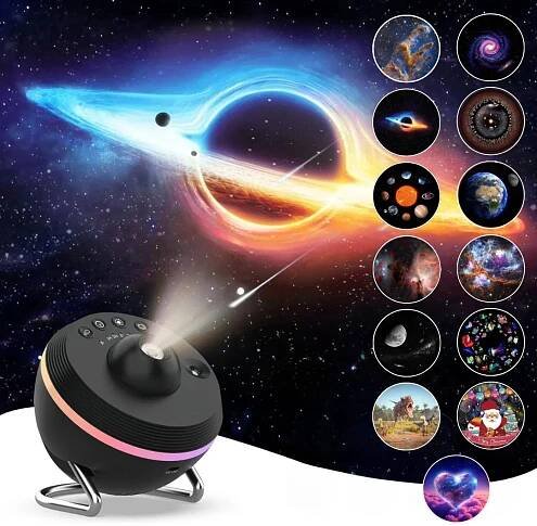Bolong Projektor galaxie s funkcí meteoritu - 13 kazet se snímky ve 4K kvalitě