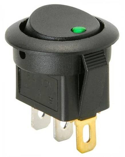 SmartSwitch 12V LED/světlo kulatý kolébkový spínač ON/OFF pro auto/dodávku/palubu/loď ČERNÝ - Obrázek 17 z 23
