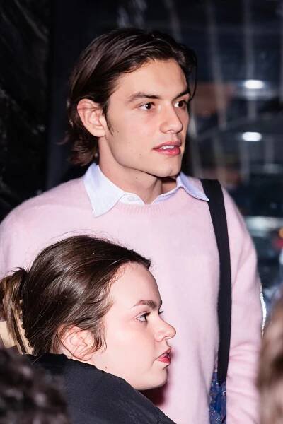 Louis Partridge arriving to the SNL after-party in New York City on December 10, 2023