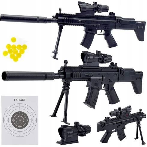 PUŠKA PISTOLE NA KULIČKY TLUMIČ ASG REPLIKA LASER