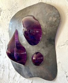  kiln-formed glass and steel, 22 by 28 inches 