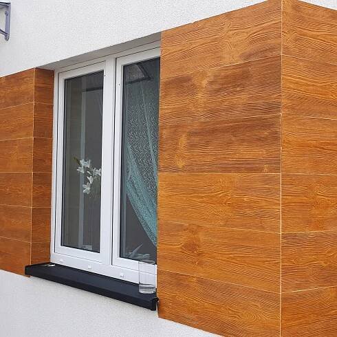 Imitace dřeva Fasádní deska Elastická SET 50 m2 Materiál imitace dřeva