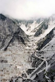 Marble Quarry carved into mountainside over millennia in Tuscany - Awesome