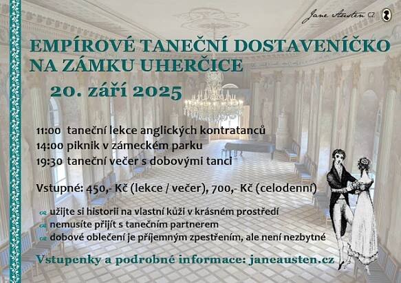 Jane Austen CZ: Empírové taneční dostaveníčko na zámku Uherčice
