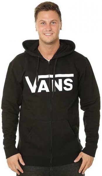 mikina Vans Classic II Zip - Black/White