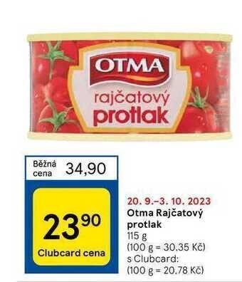 Tesco Otma rajčatový protlak 115 g nabídka