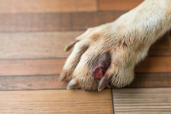 dog paw wound infection