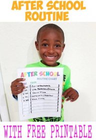 After School Routine Chart Printable - The Kreative Life