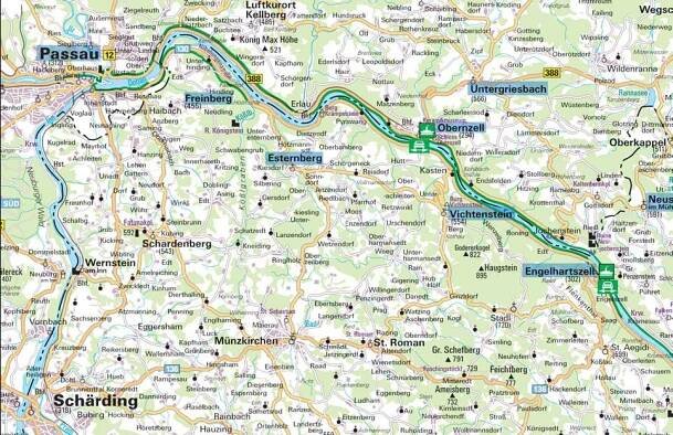 Dunajska cyklotrasa Passau - Wien Donauradweg