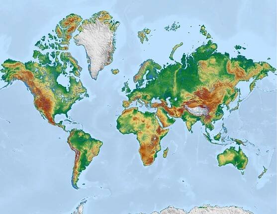 Svět, Mapa, Mapa Světa, Země, Mercator