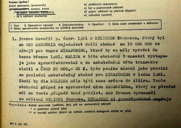 Přečtěte si, jak podle spisu StB obchodoval sponzor ČSSD se zbraněmi