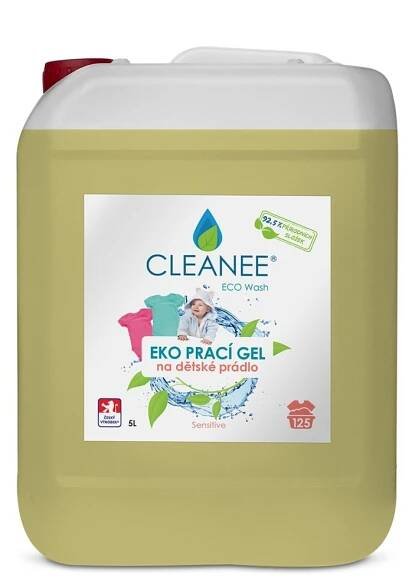 CLEANEE EKO Prací gel na dětské prádlo, ZEROWASTE, 5L