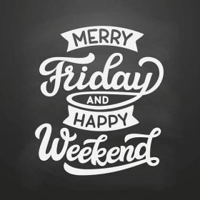 Merry Friday and happy weekend — Illustration