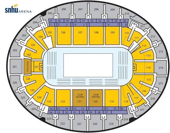 SNHU Arena Basketball Seating Chart
