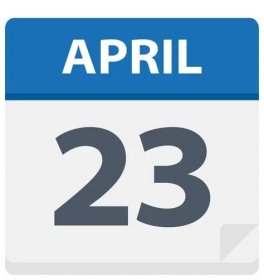 23 aprile - Icona del calendario - Illustrazione vettoriale — Illustrazione