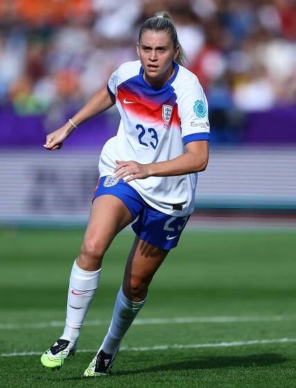 Alessia Russo of England Women's national football team playing.
