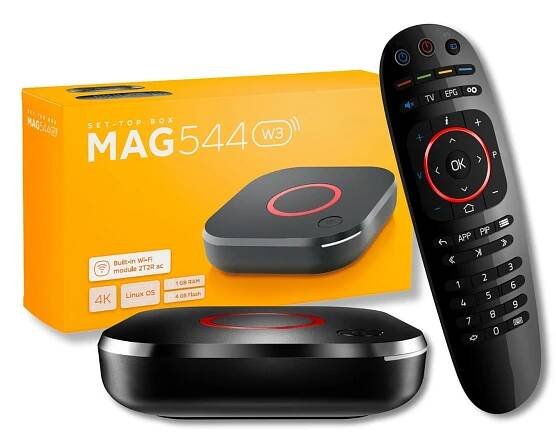 MAG 544w3 IPTV With Built-in 2T2R ac Wifi Module 4K Set-Top Box