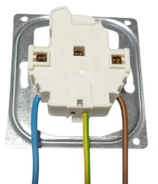 Zapojení zásuvky ABB Tango 5519A-A02357 - zadní strana