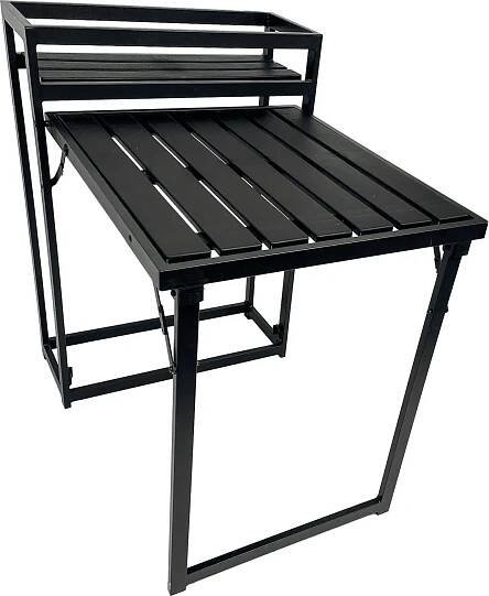 Skládací balkonový stůl MALE - 84x60x69/84 cm - černý