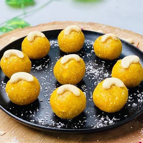 Apricot Cashew Kesari Bites Ladoos