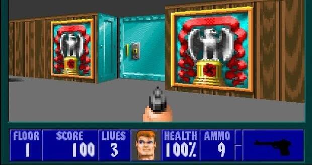 Wolfenstein 3D je jednou z her, které etablovaly žánr FPS