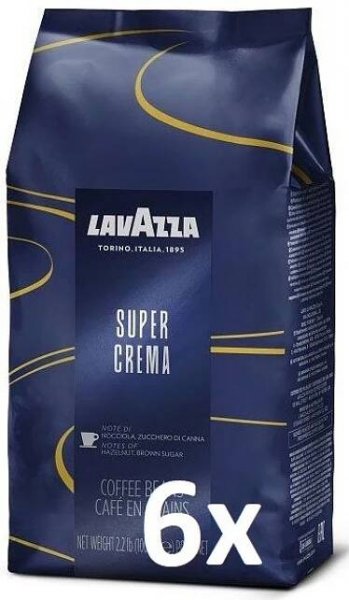 Lavazza Super Crema zrnková Káva 6 x 1 kg