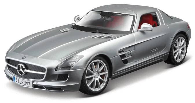 Maisto Mercedes Benz SLS AMG stříbrná 1:18
