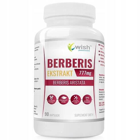Wish Pharmaceutical Berberis na hubnutí s nízkým obsahem cukru 777 mg 90 cps.